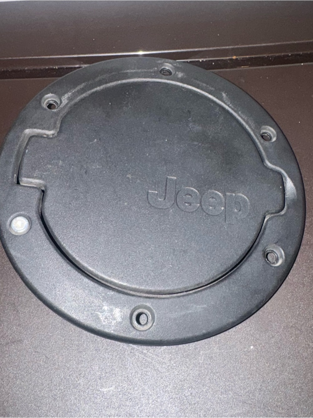 2007-2018 Jeep Wrangler JK OEM Steel Metal Fuel Door Cap Lid Only 82210284